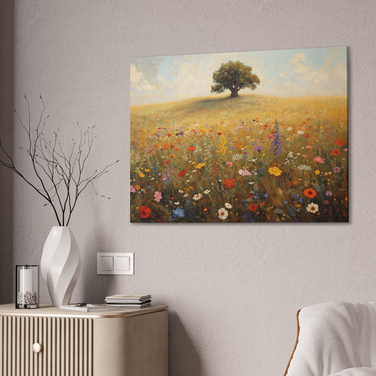 Vibrant Floral Landscape Decor