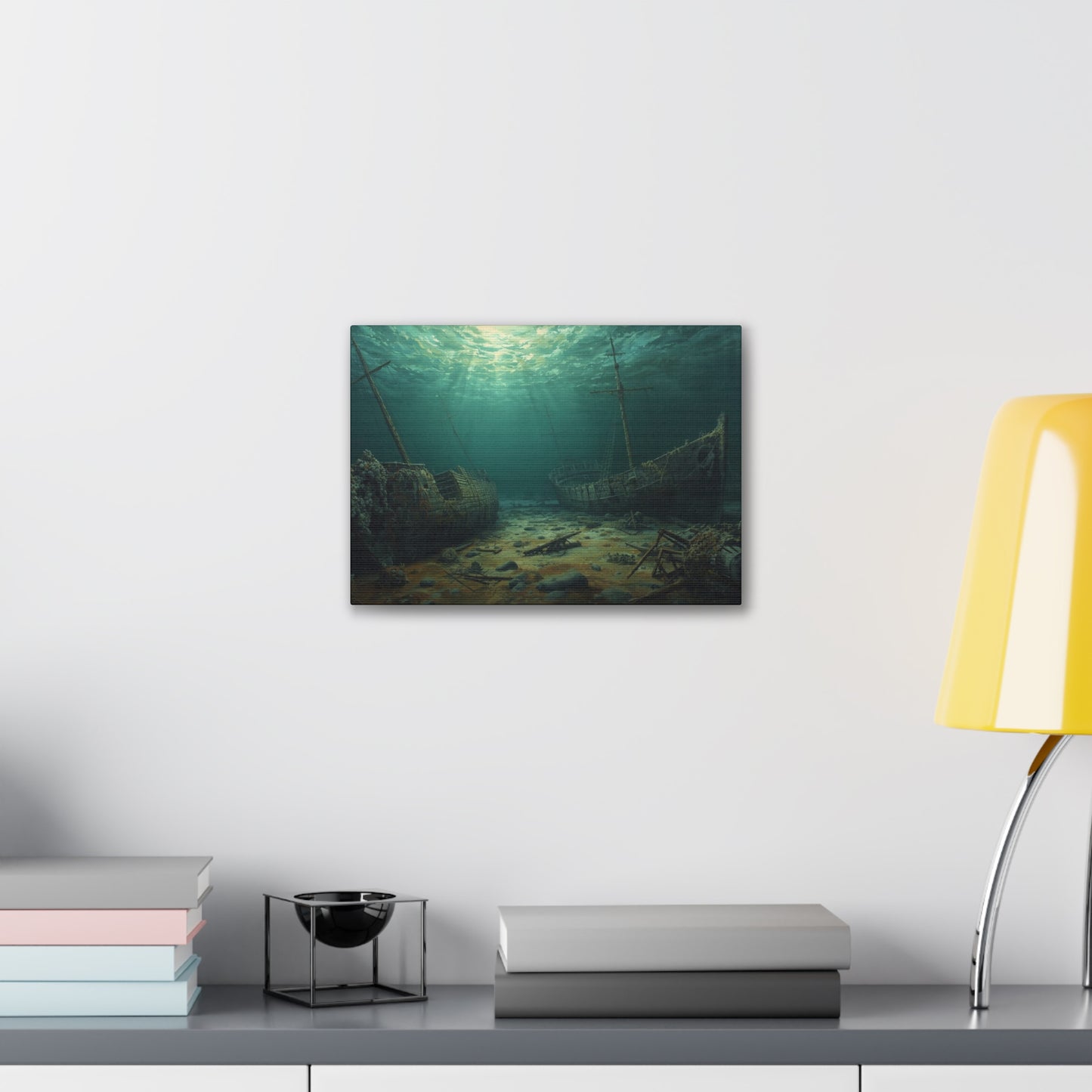 Underwater Shipwreck Canvas Art