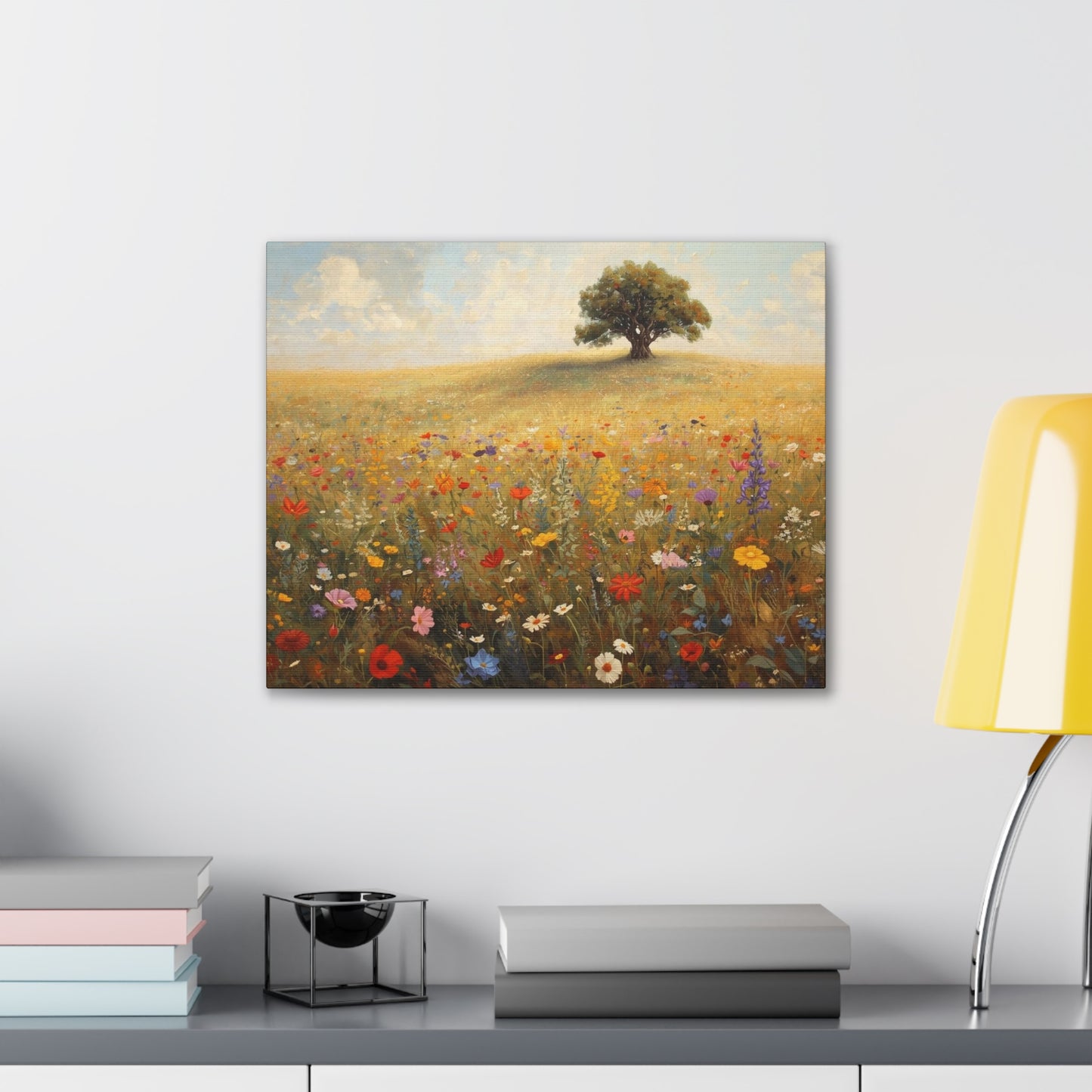 Vibrant Floral Landscape Decor