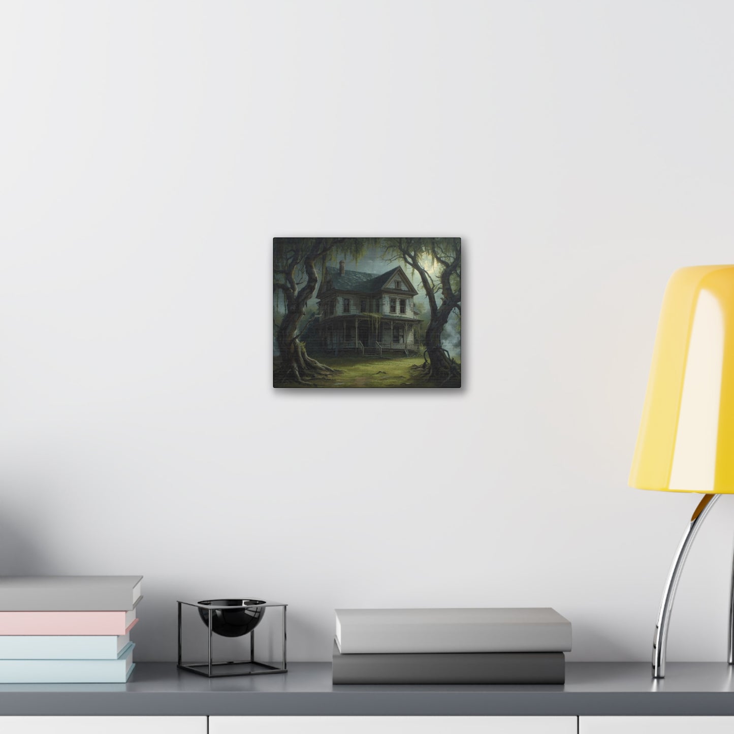 Spooky Vintage House Canvas Art