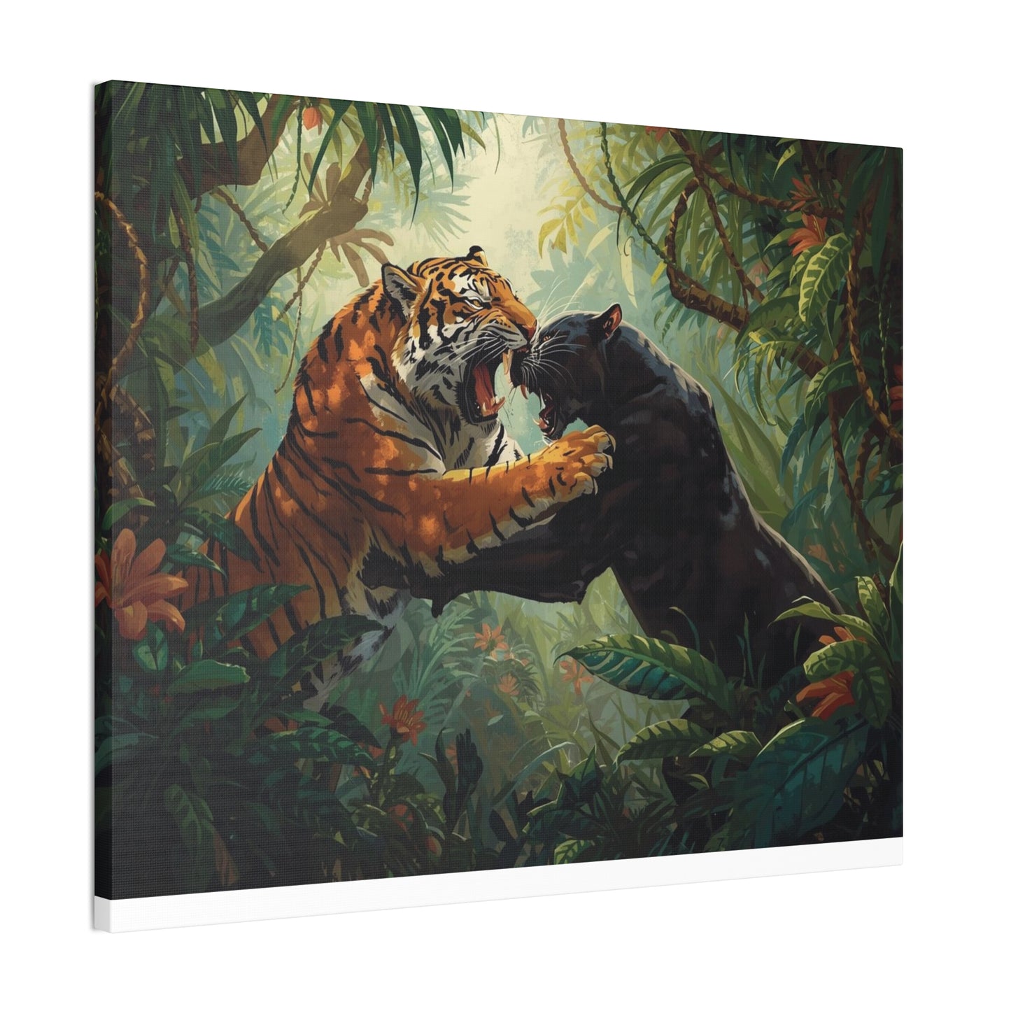 Wild Tiger and Panther Wall Decor