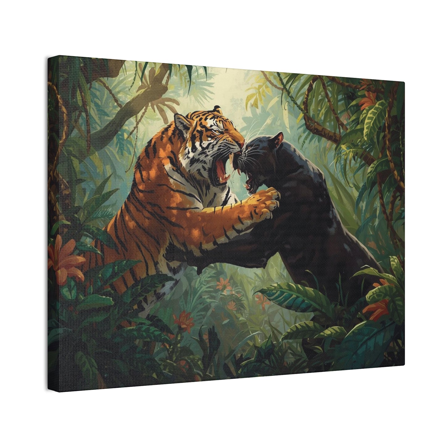 Wild Tiger and Panther Wall Decor