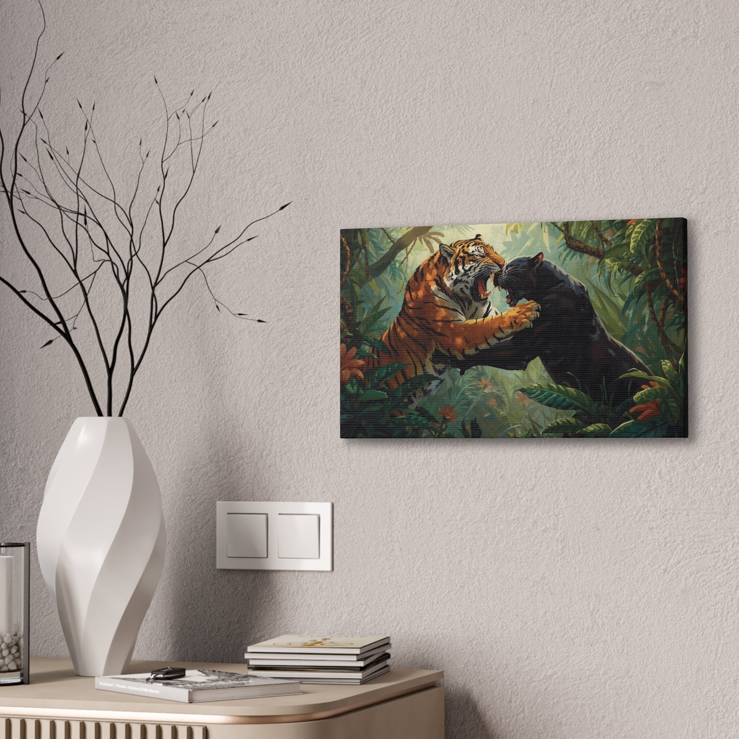 Wild Tiger and Panther Wall Decor