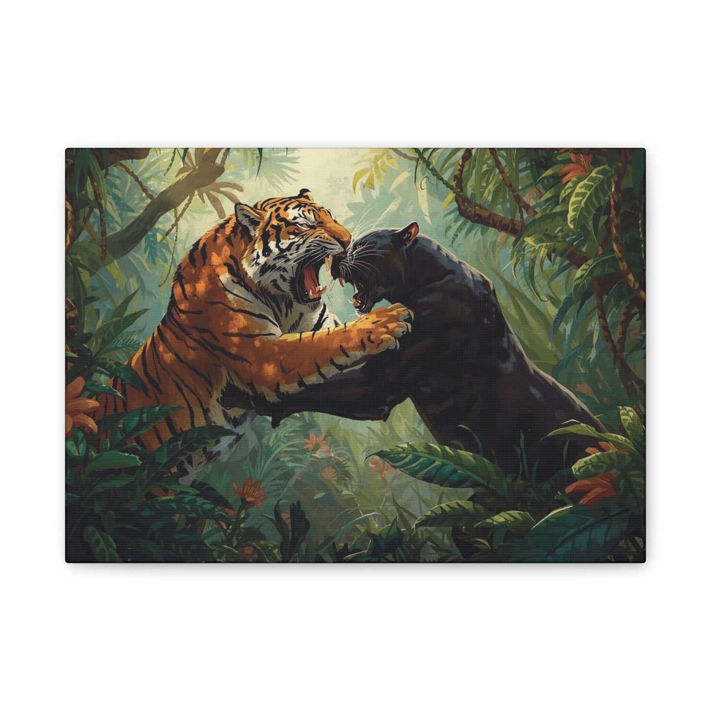 Wild Tiger and Panther Wall Decor