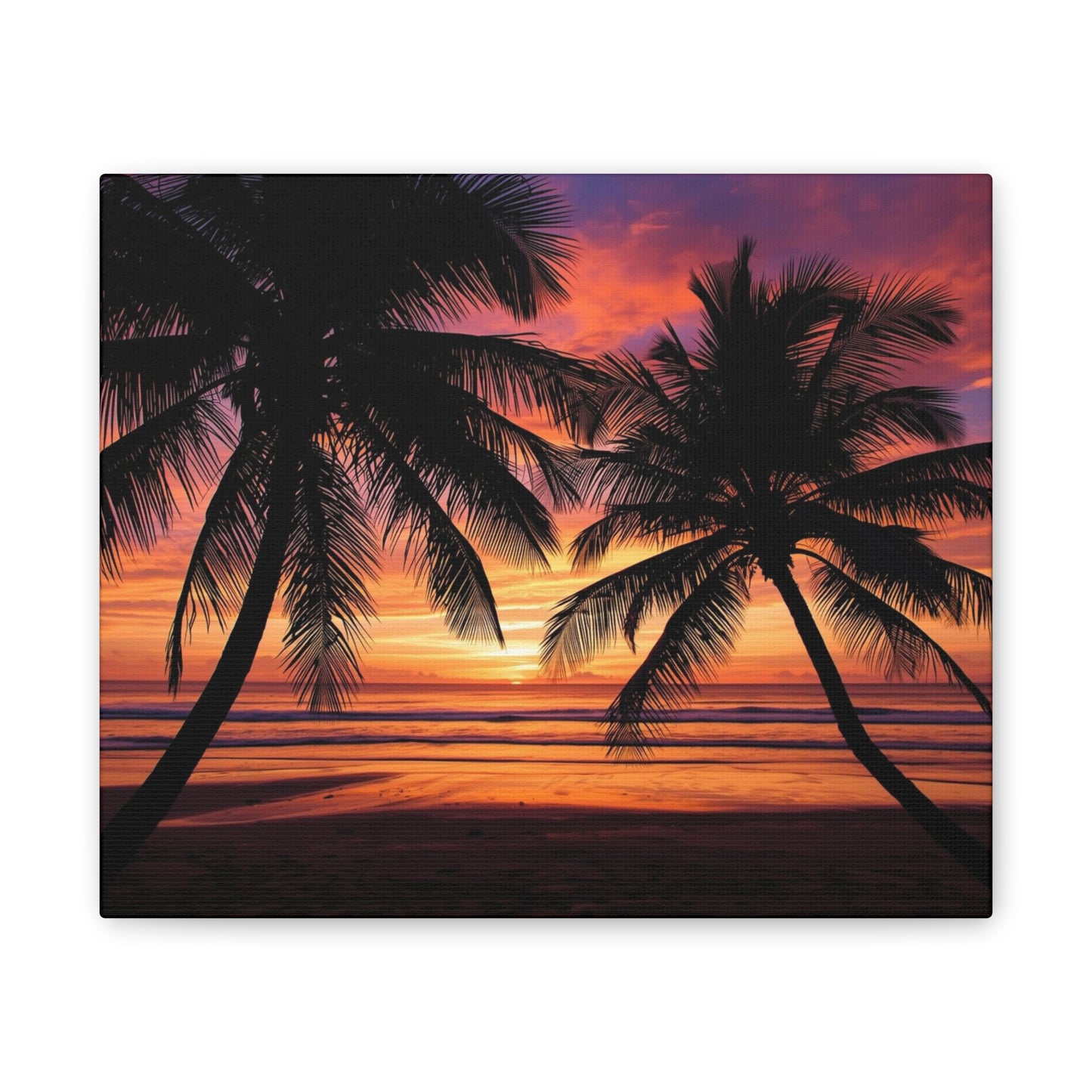 Sunset Palm Tree Canvas Print