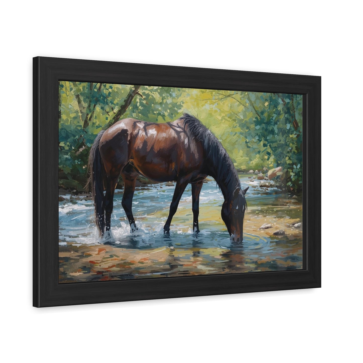 Framed Horse Art Print, Equine Wall Decor, Nature Lover Gift, Rustic Home Decoration, Equestrian Decor