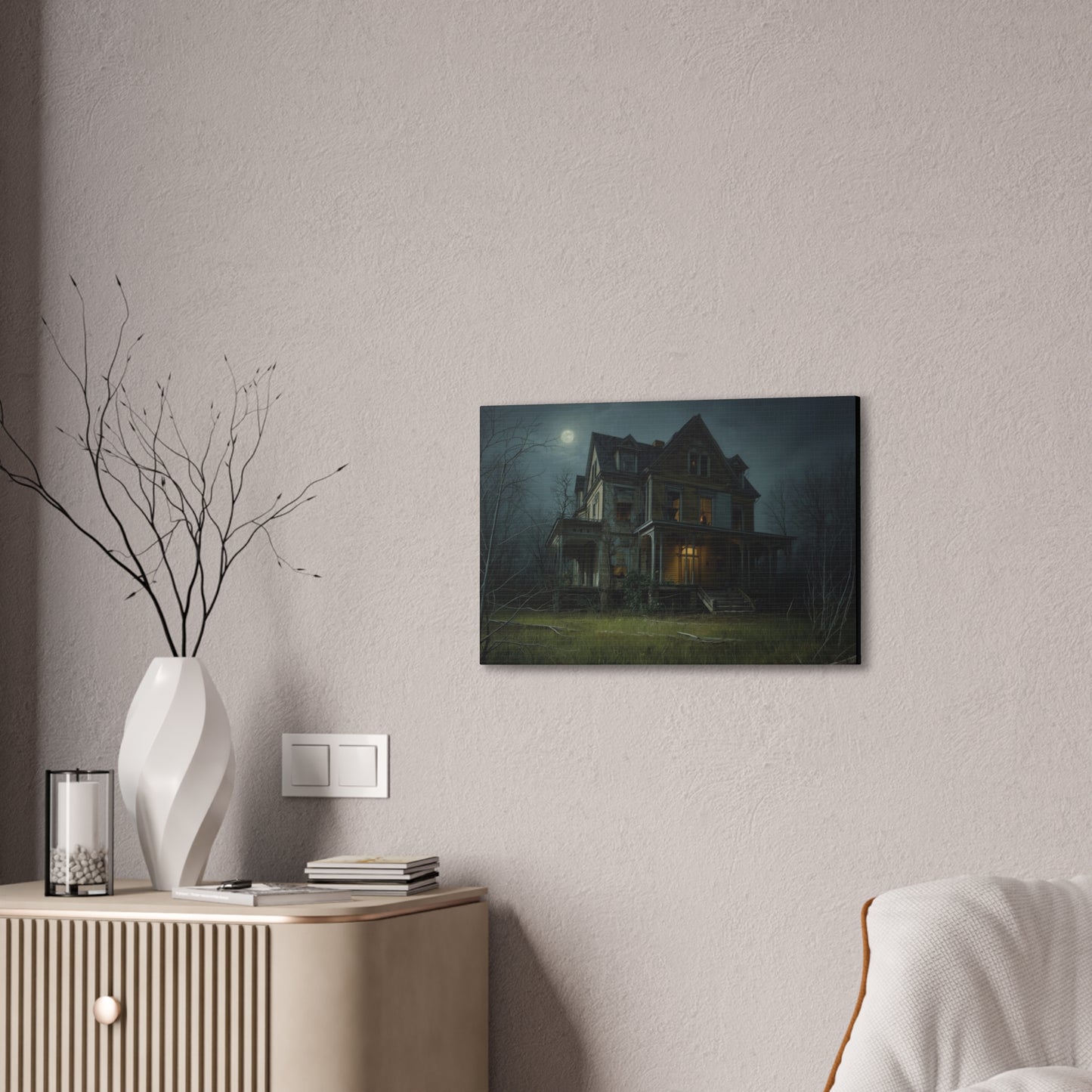 Spooky Haunted House Art Print