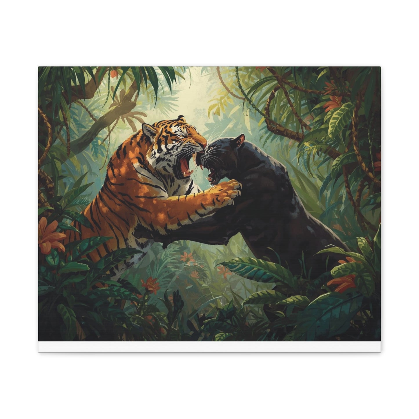 Wild Tiger and Panther Wall Decor
