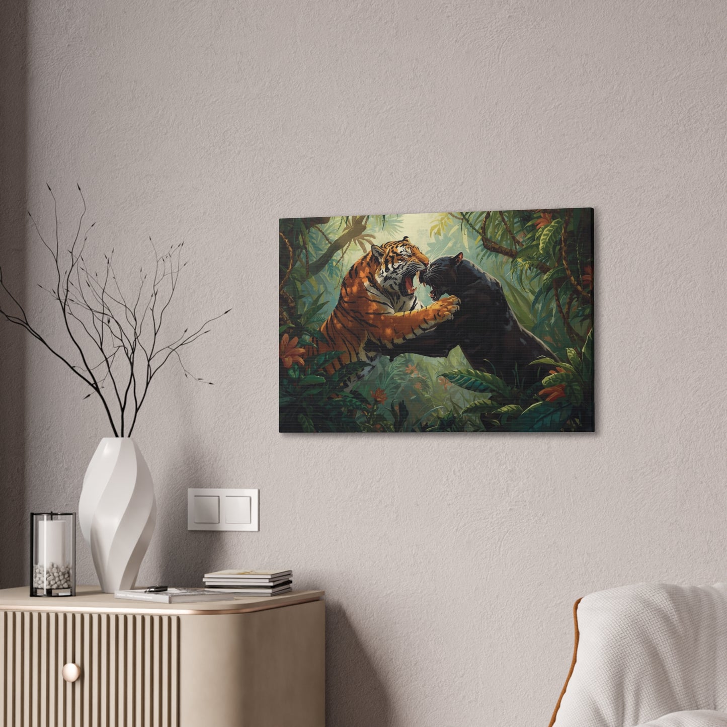 Wild Tiger and Panther Wall Decor