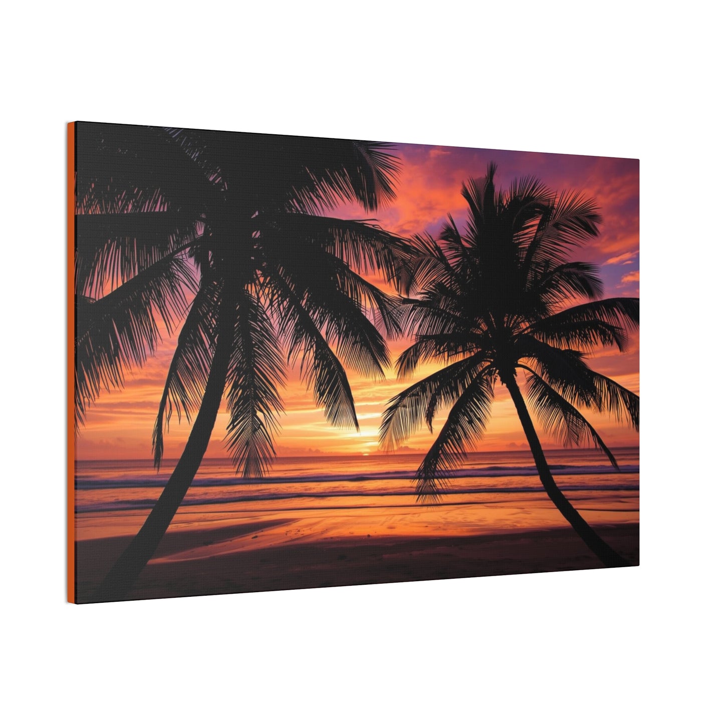 Sunset Palm Tree Canvas Print