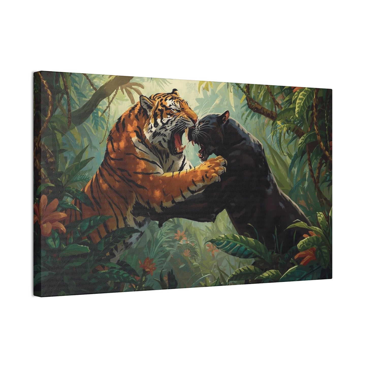 Wild Tiger and Panther Wall Decor