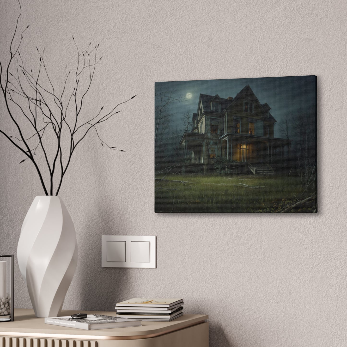 Spooky Haunted House Art Print