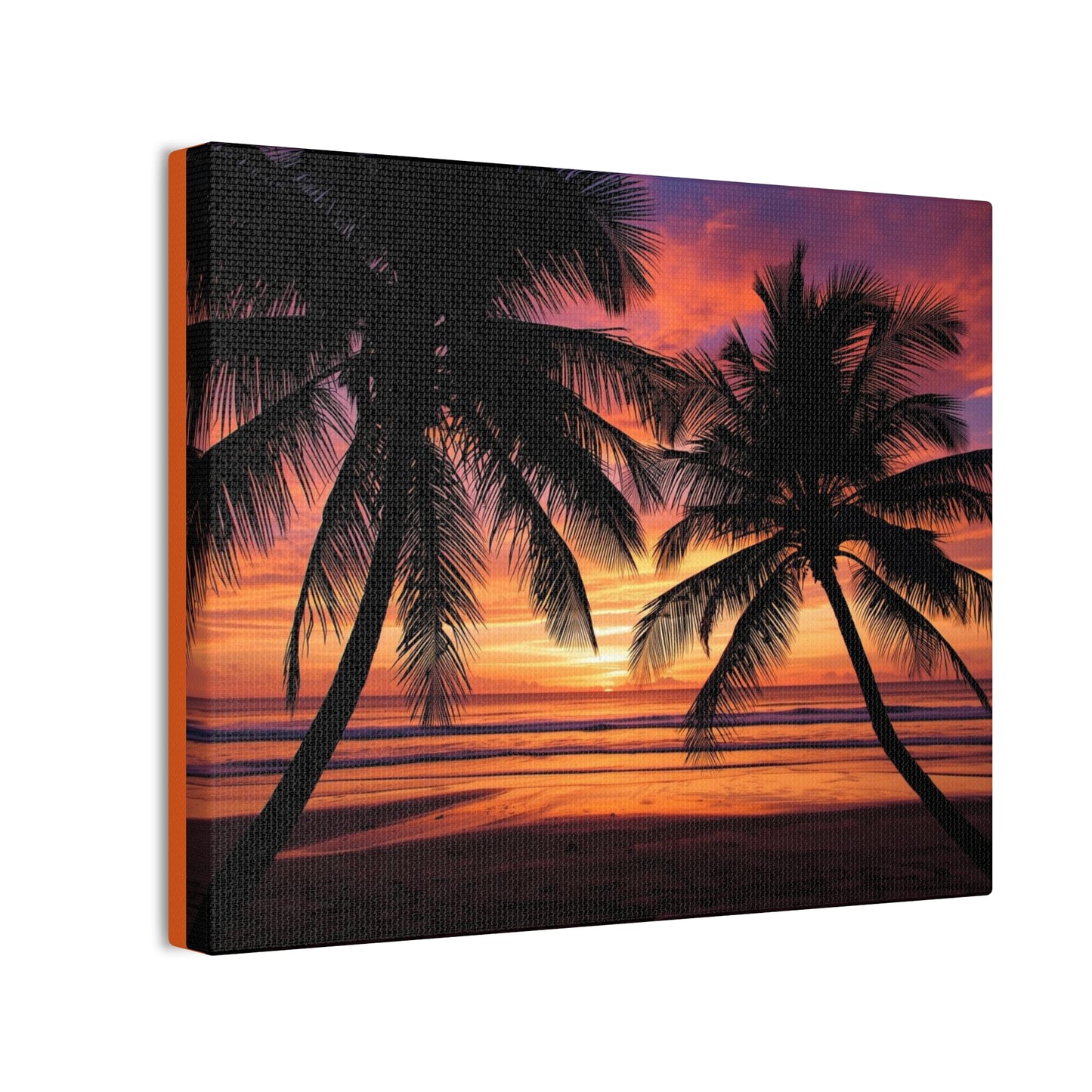 Sunset Palm Tree Canvas Print
