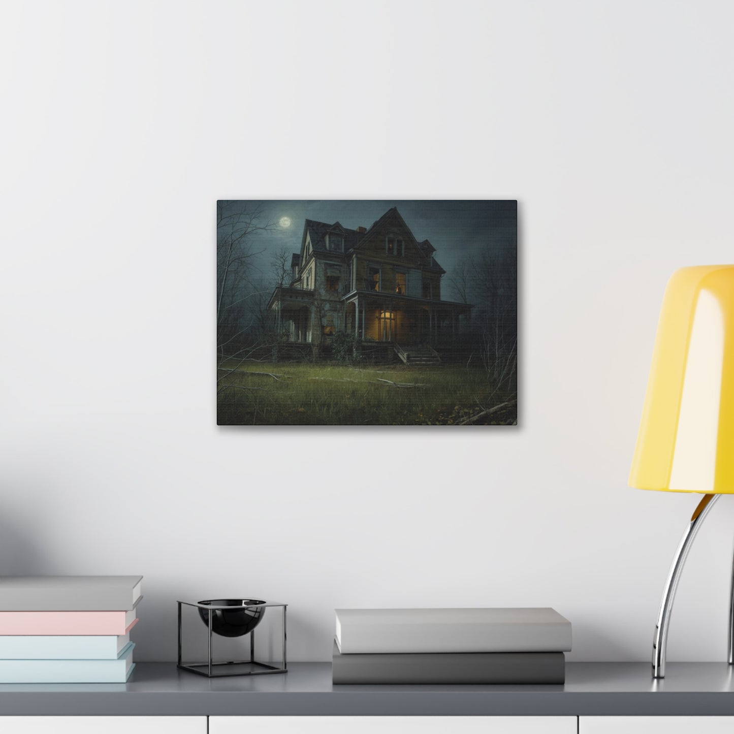 Spooky Haunted House Art Print