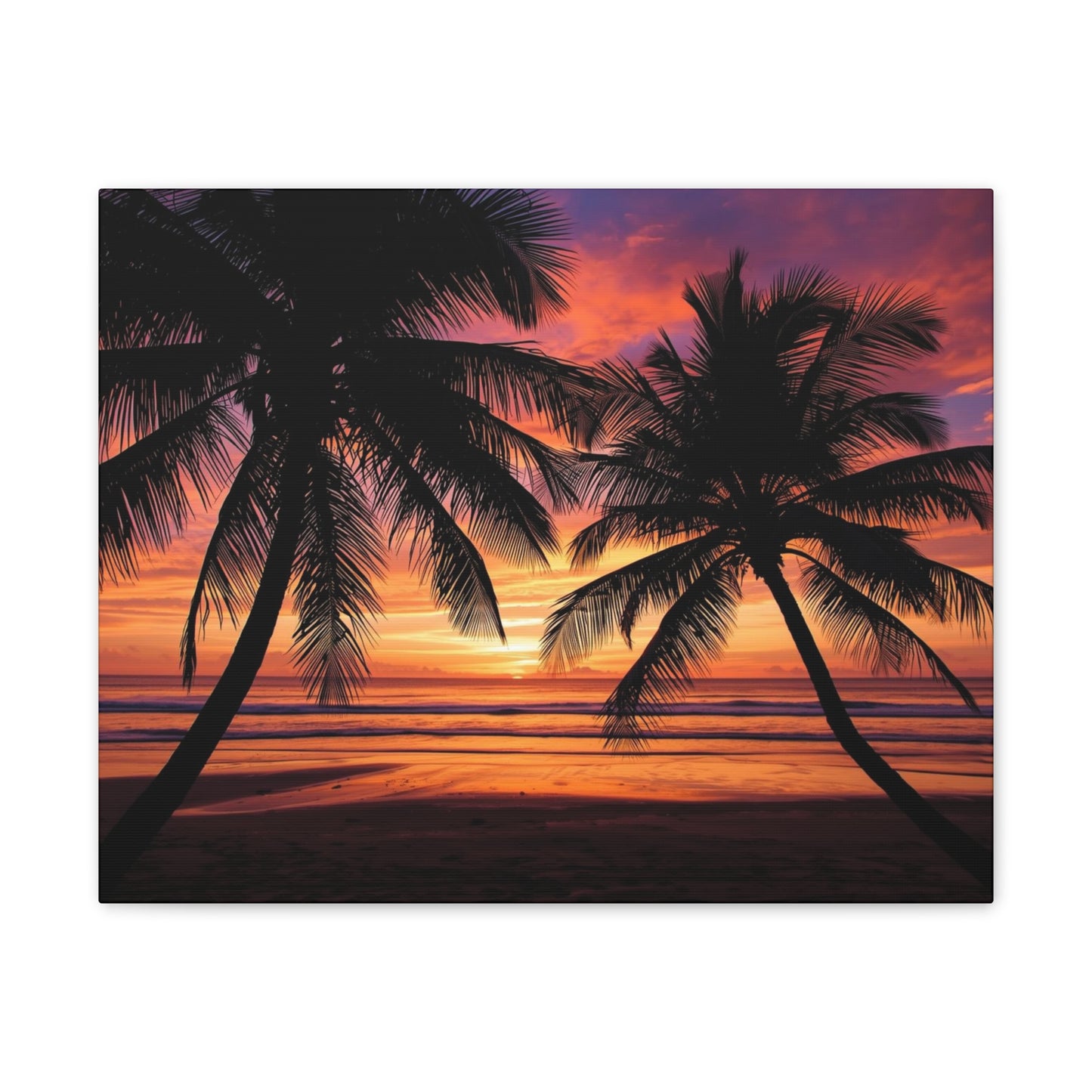 Sunset Palm Tree Canvas Print
