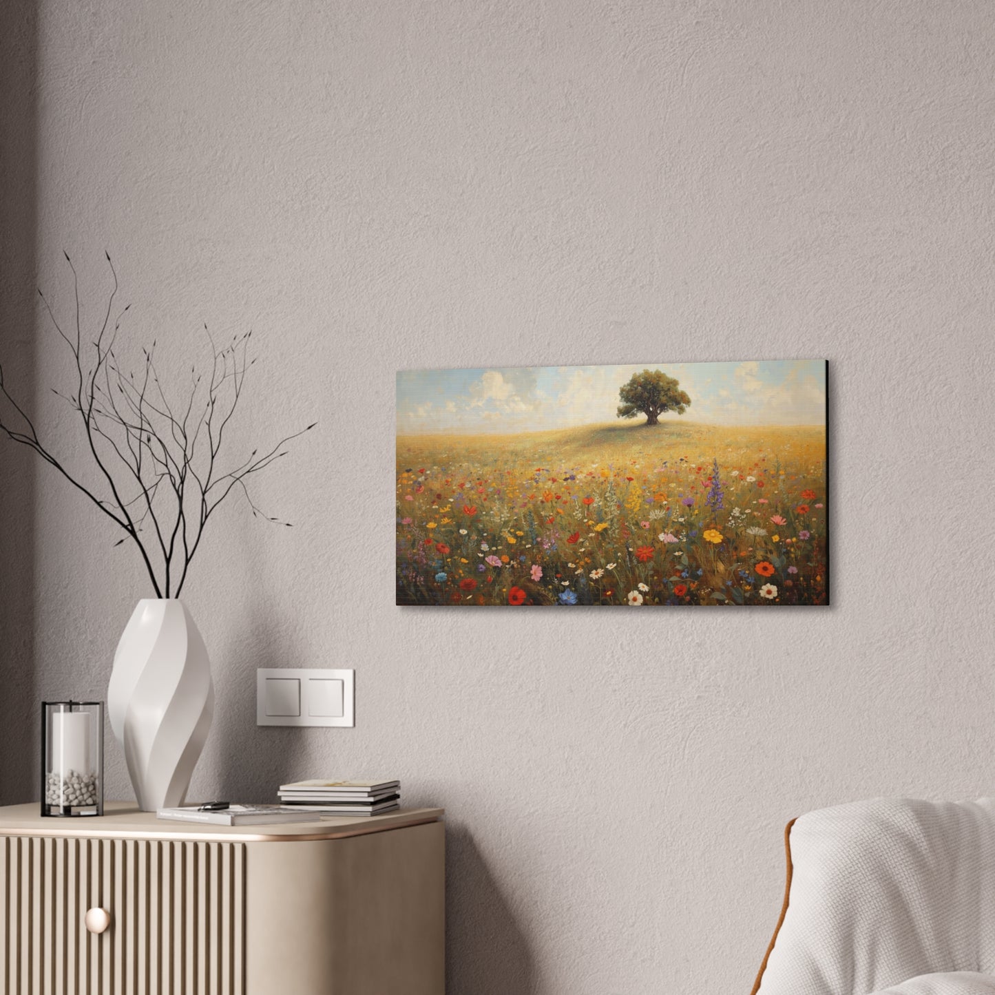 Vibrant Floral Landscape Decor