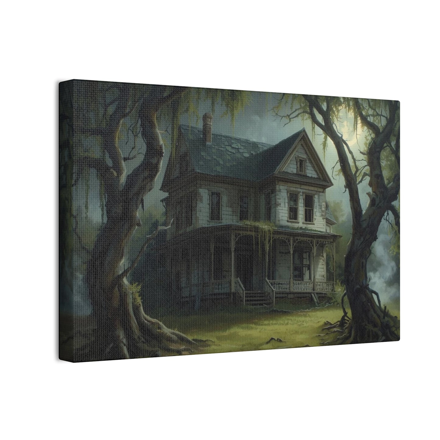 Spooky Vintage House Canvas Art