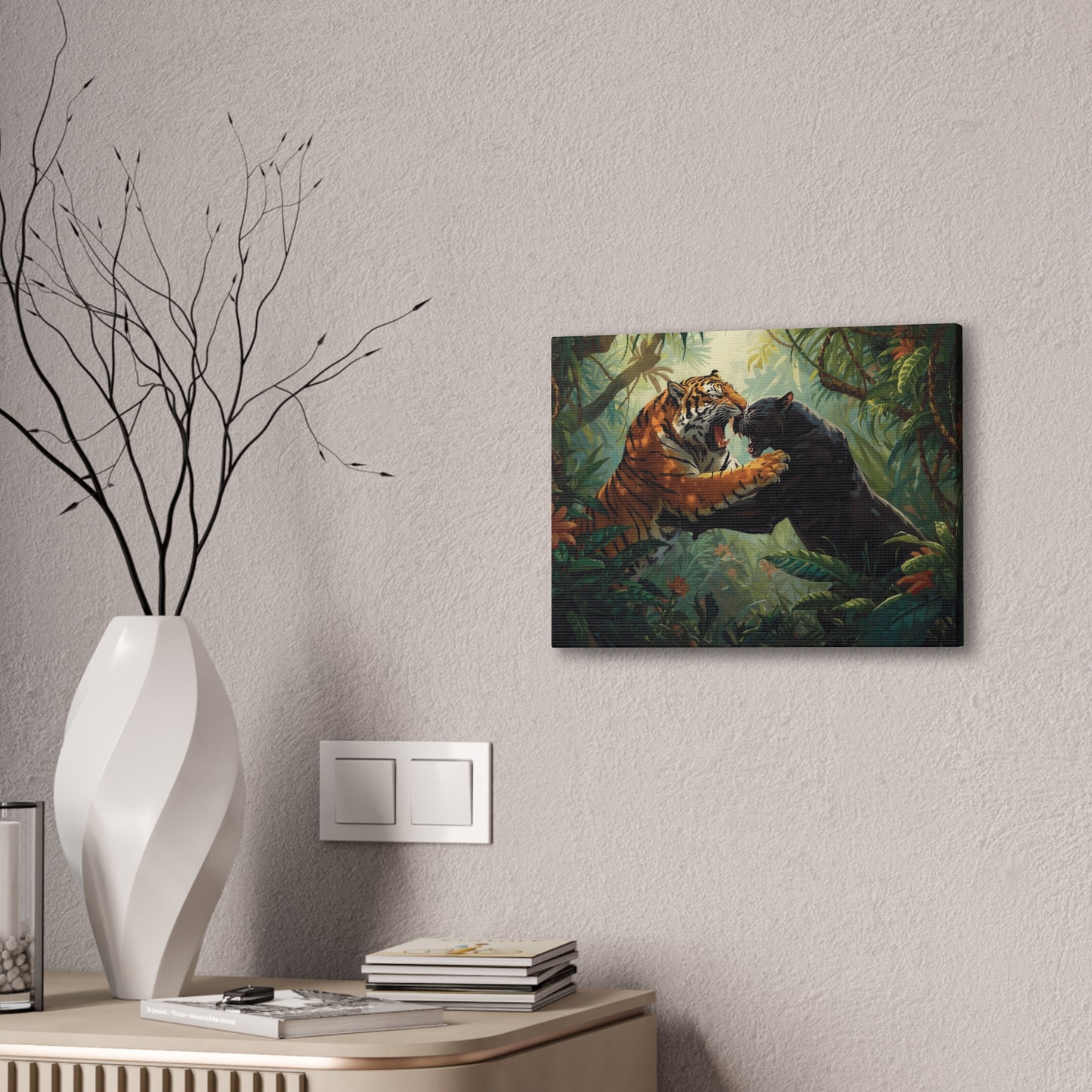Wild Tiger and Panther Wall Decor