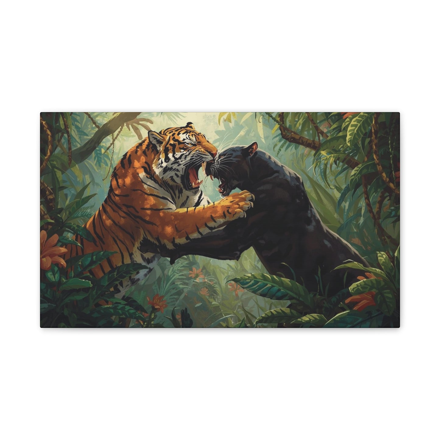 Wild Tiger and Panther Wall Decor