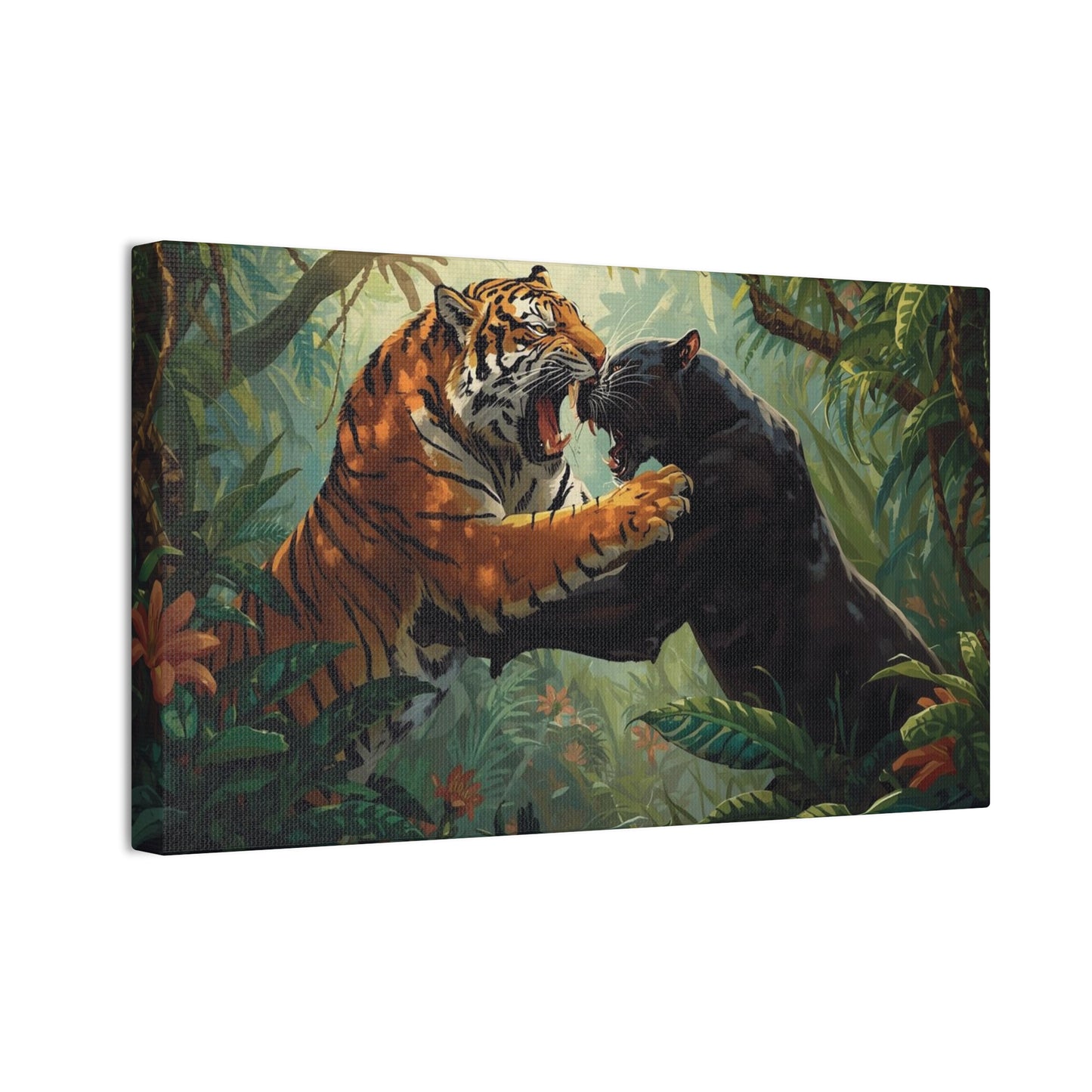 Wild Tiger and Panther Wall Decor
