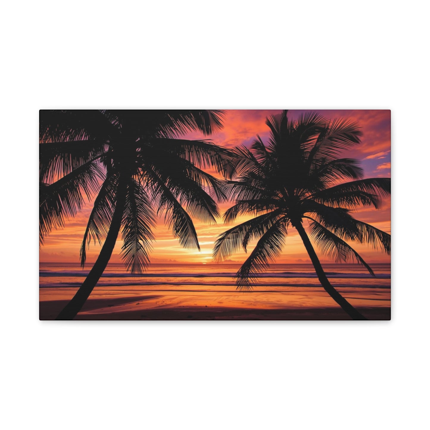 Sunset Palm Tree Canvas Print