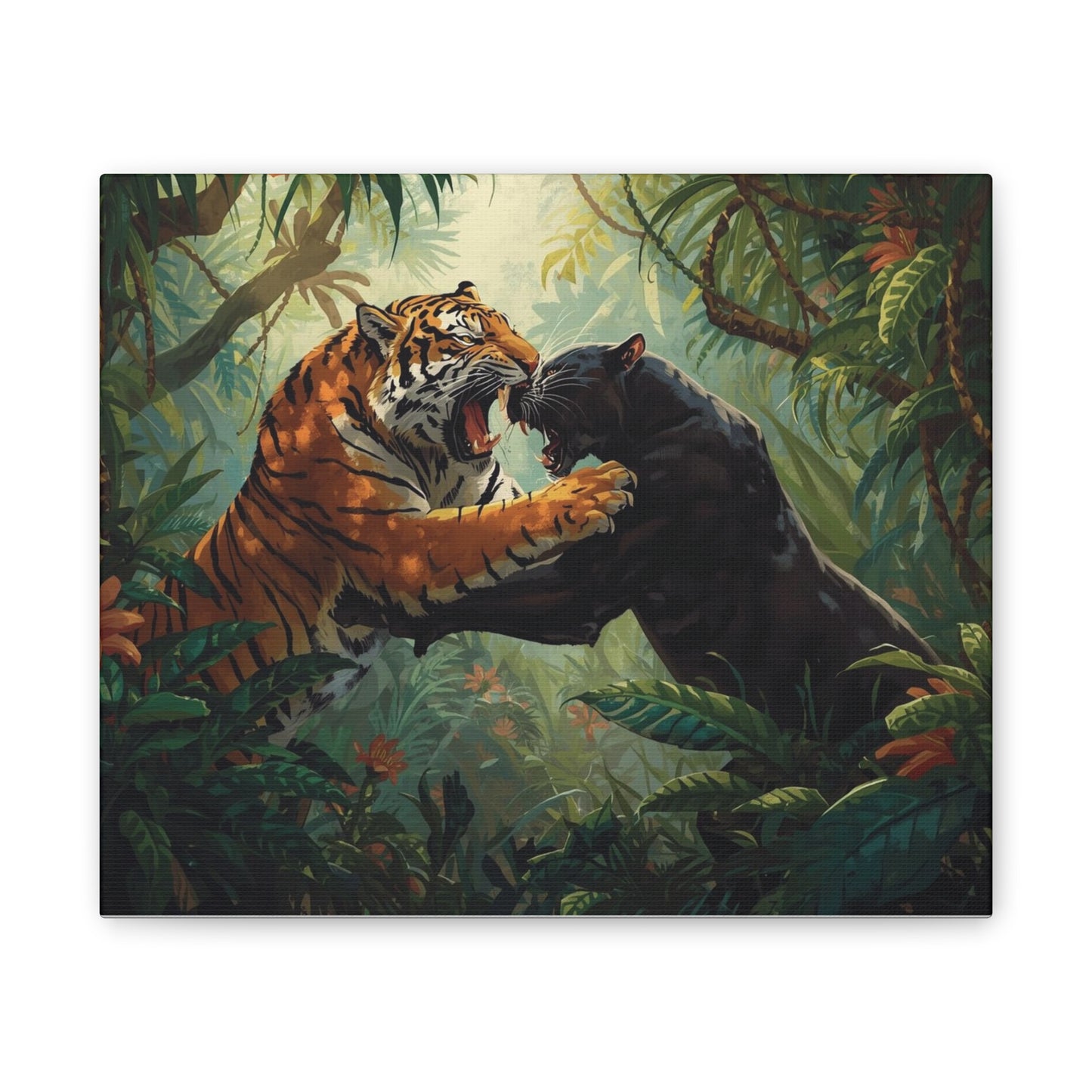 Wild Tiger and Panther Wall Decor