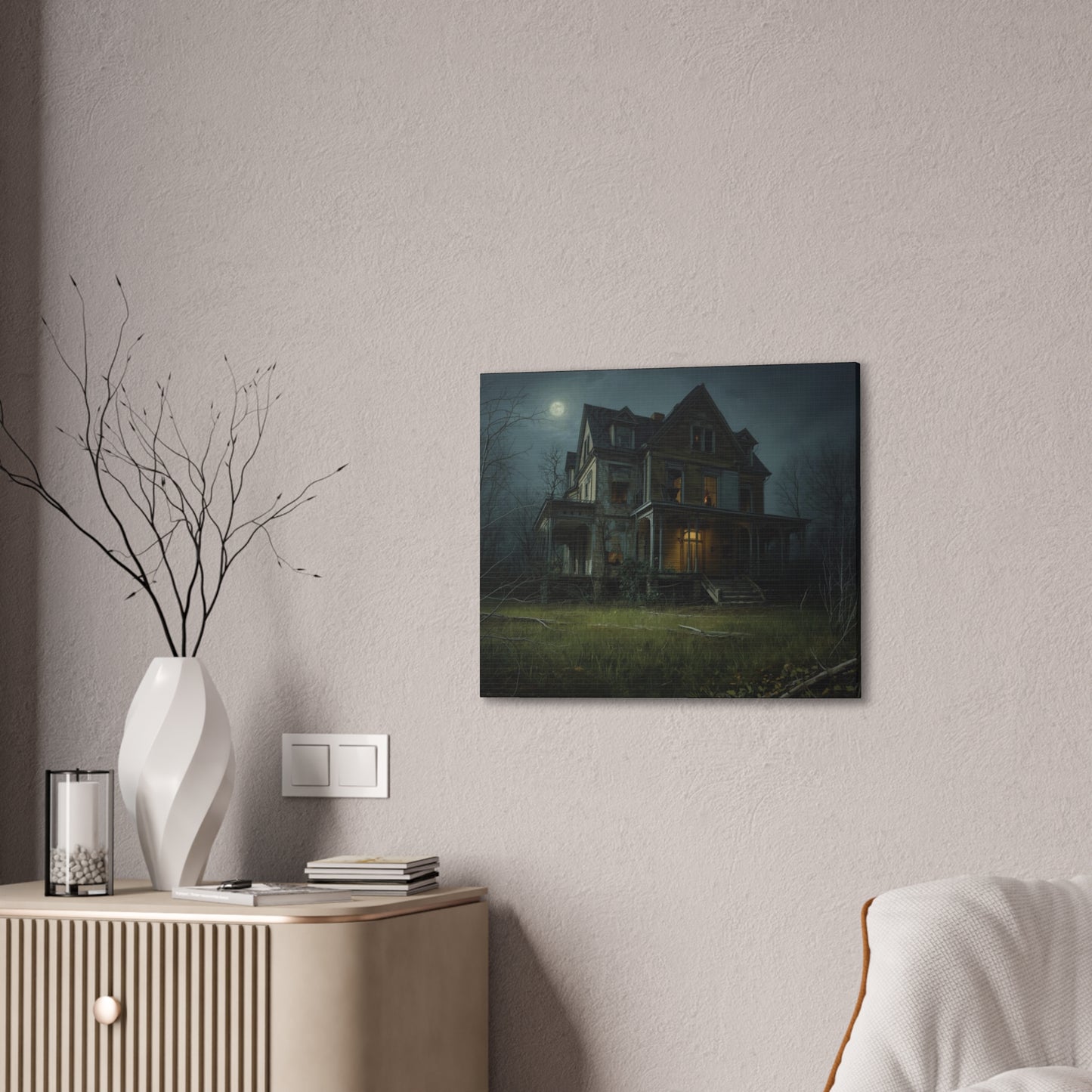 Spooky Haunted House Art Print