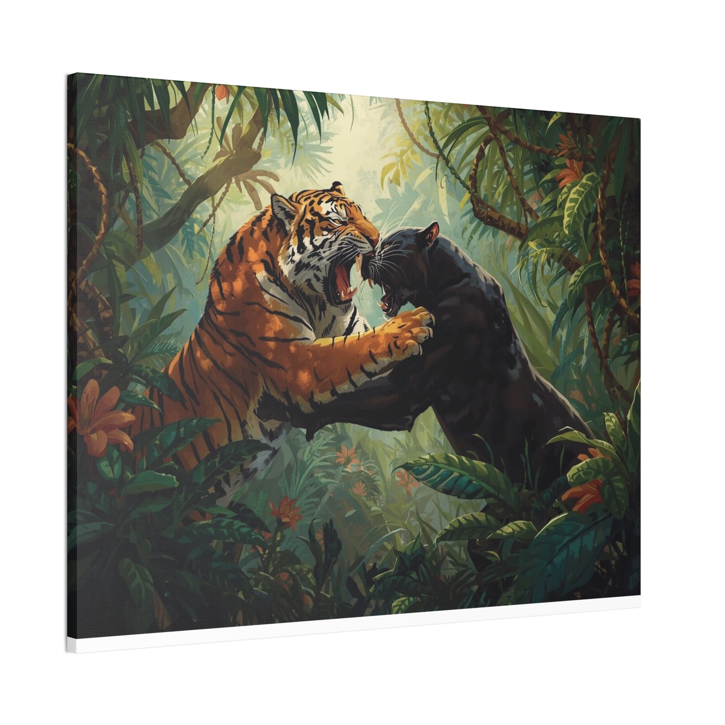 Wild Tiger and Panther Wall Decor