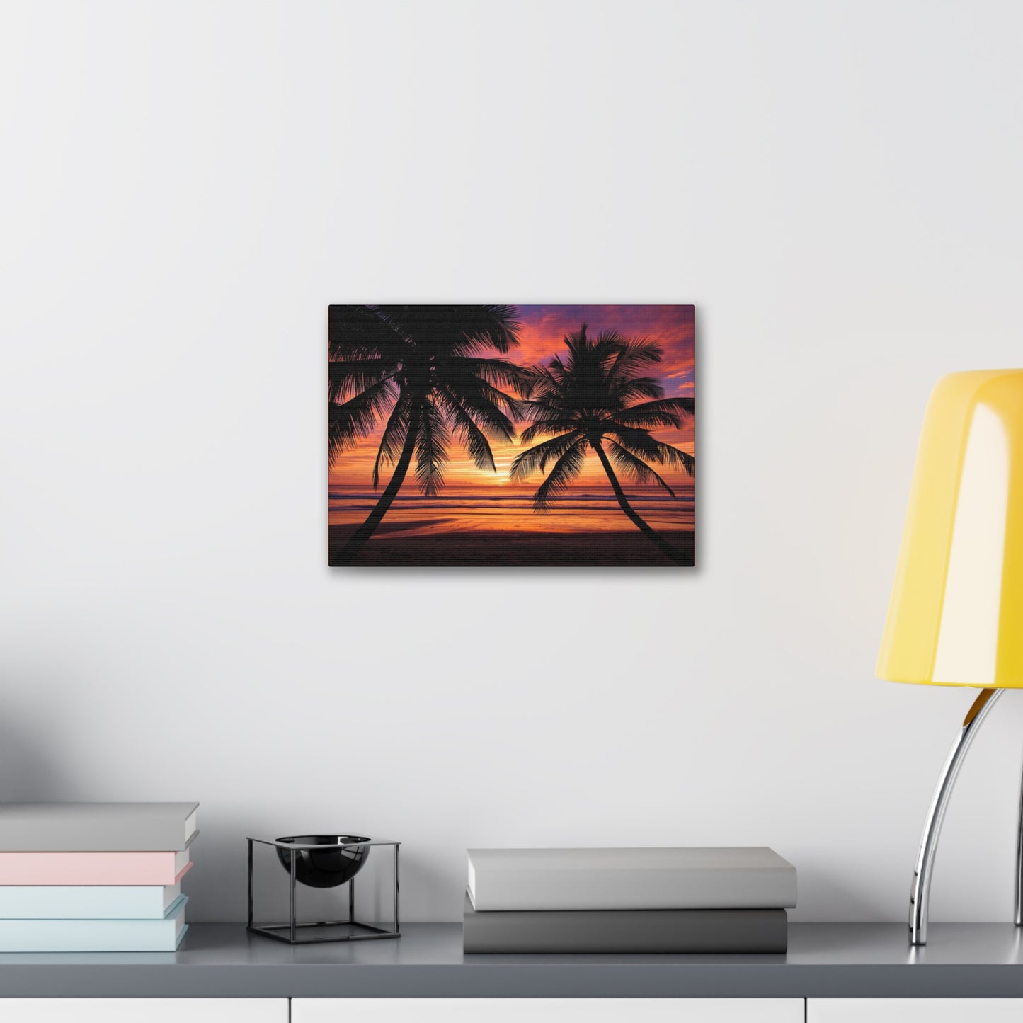 Sunset Palm Tree Canvas Print