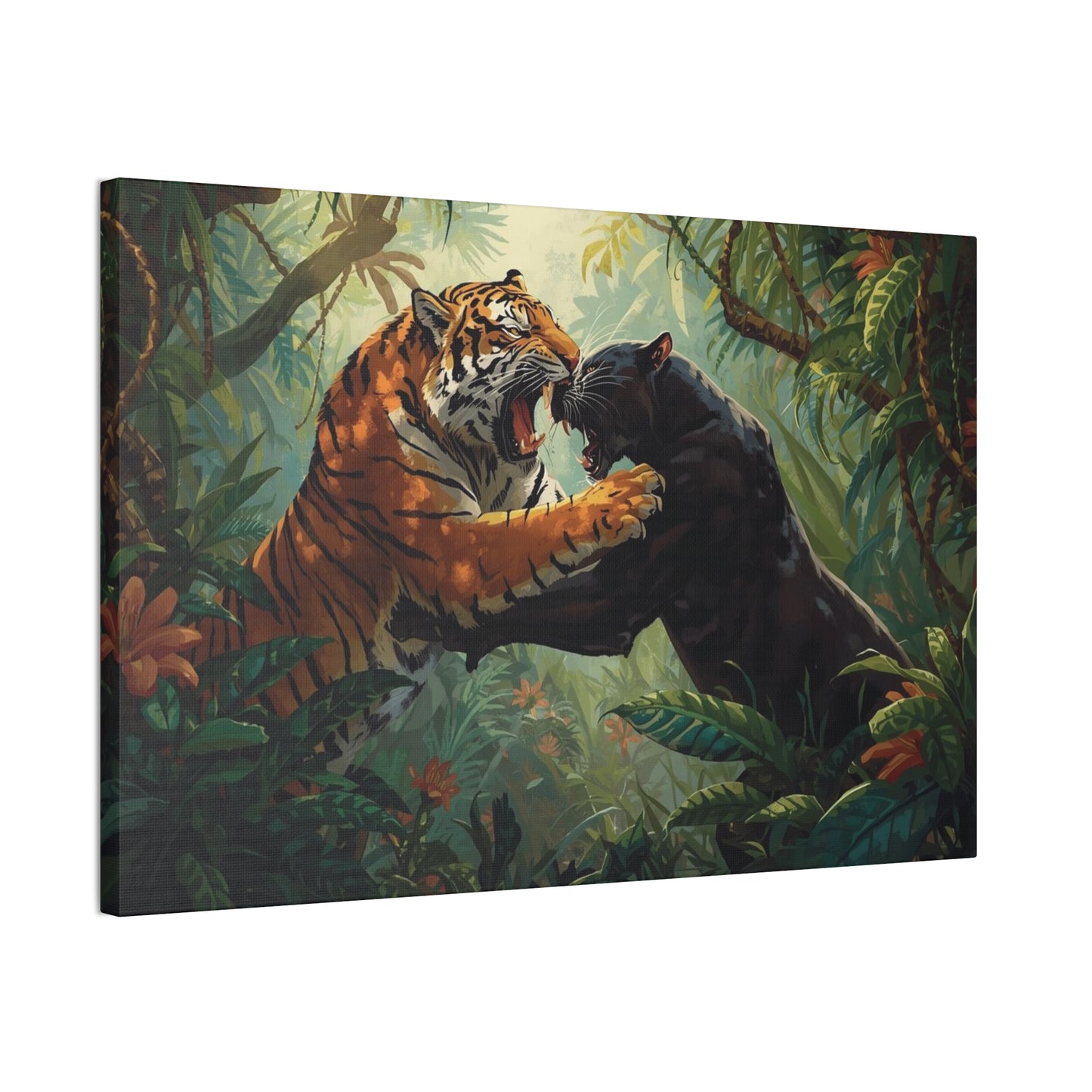 Wild Tiger and Panther Wall Decor