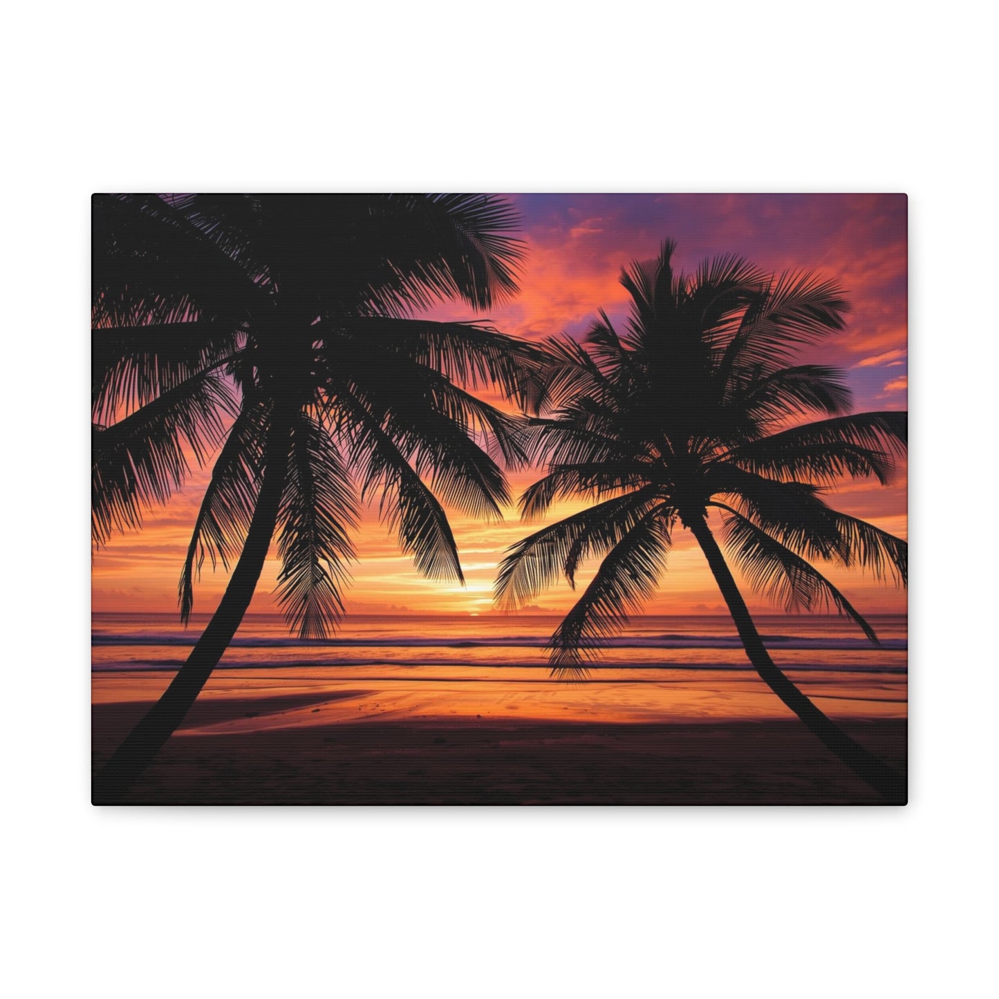 Sunset Palm Tree Canvas Print