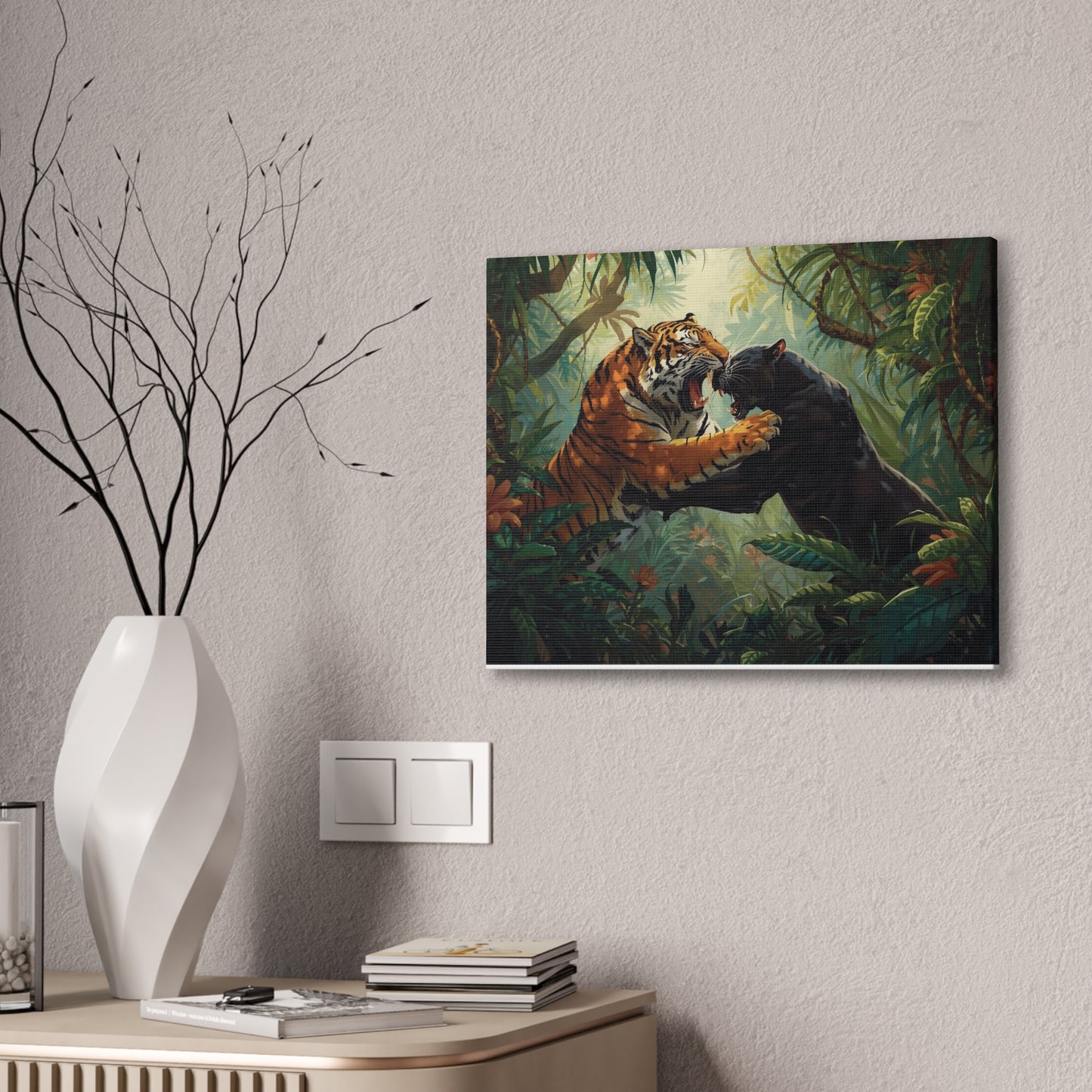 Wild Tiger and Panther Wall Decor