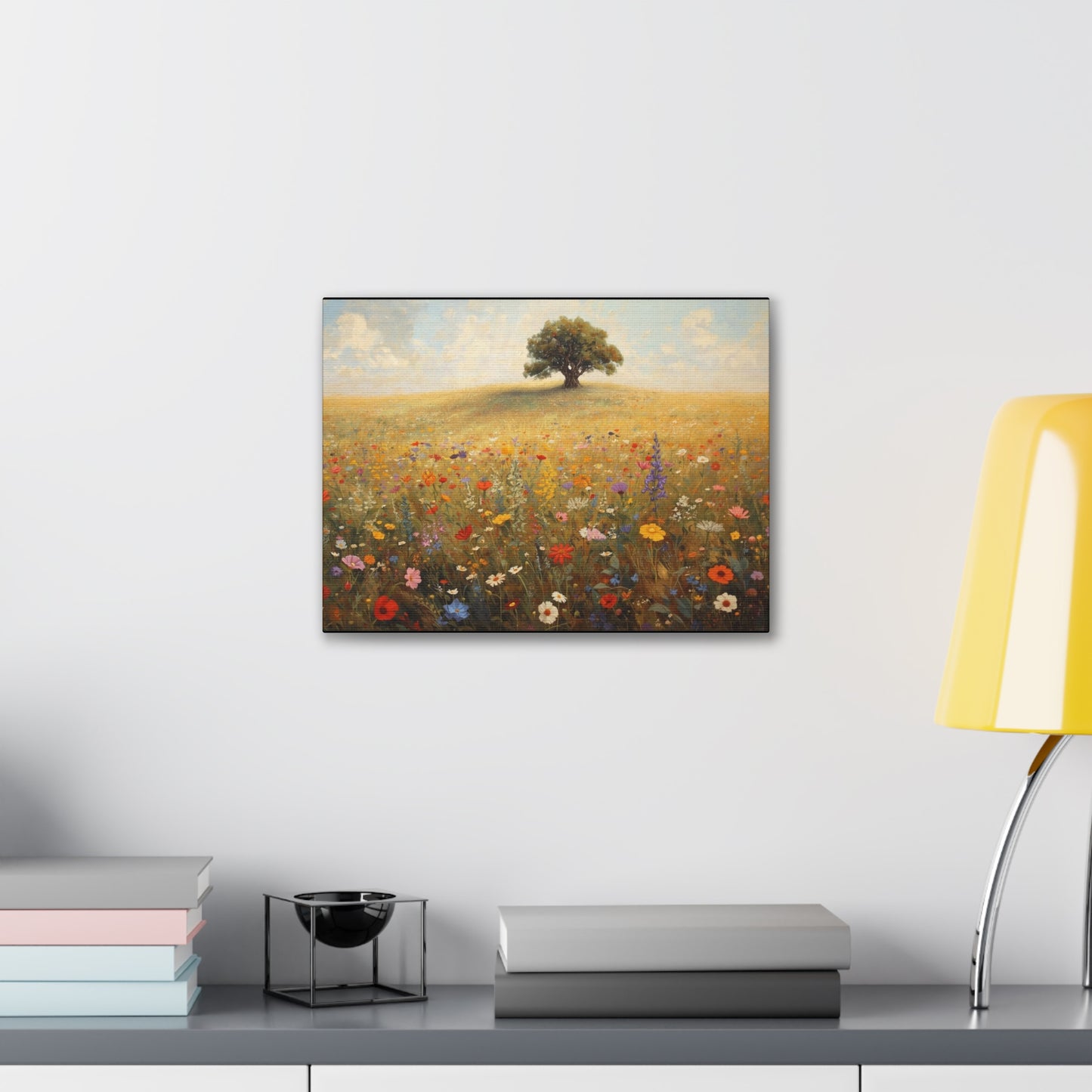 Vibrant Floral Landscape Decor