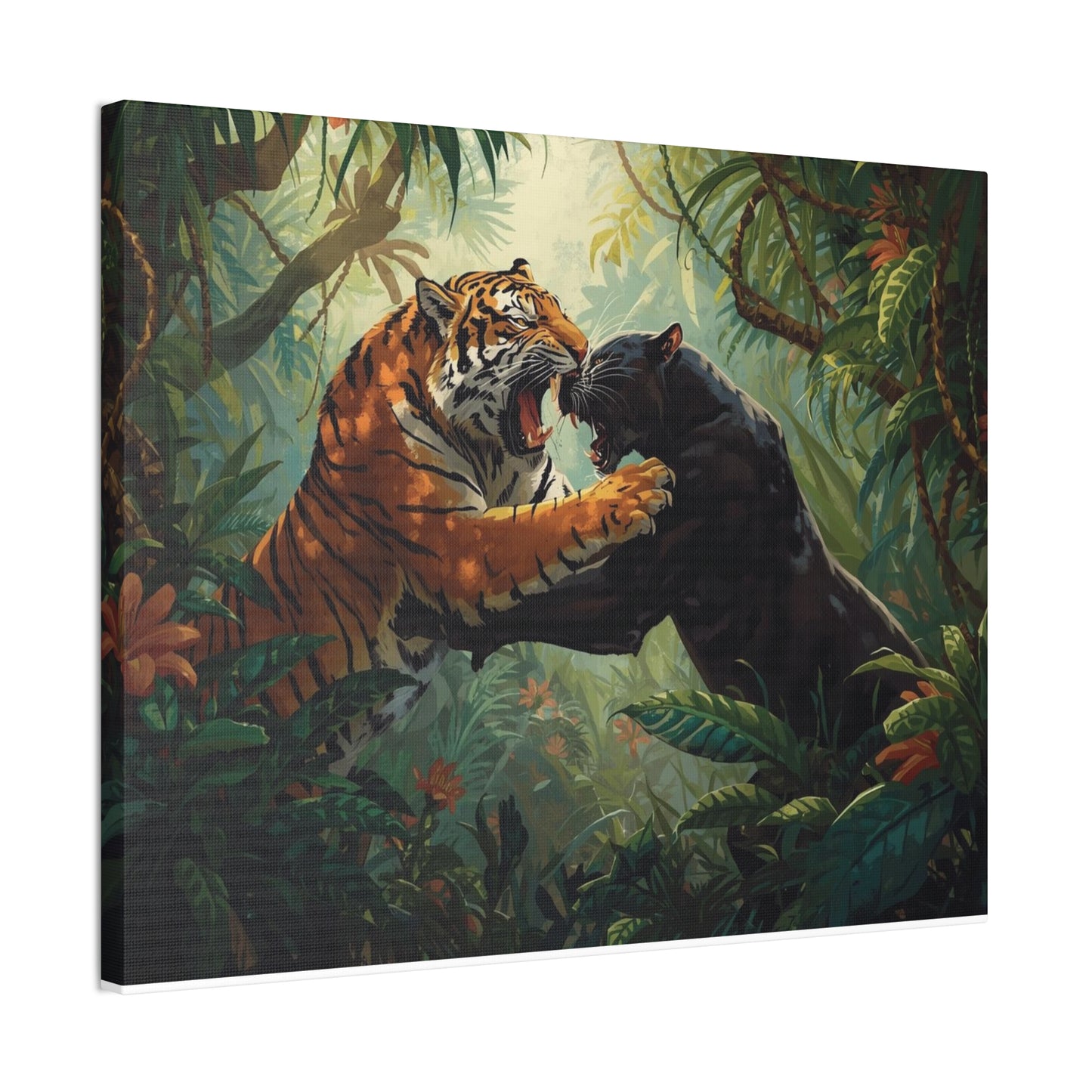 Wild Tiger and Panther Wall Decor